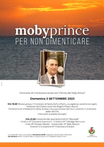 Il 3 settembre la via per le vittime del Moby Prince